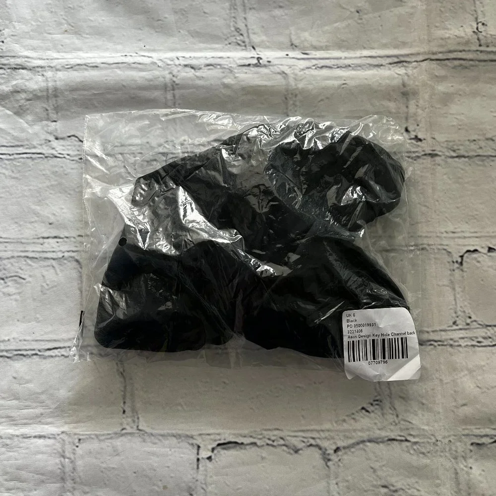ASOS Design Key Hole Channel Back Swimsuit - Picture 6 of 6